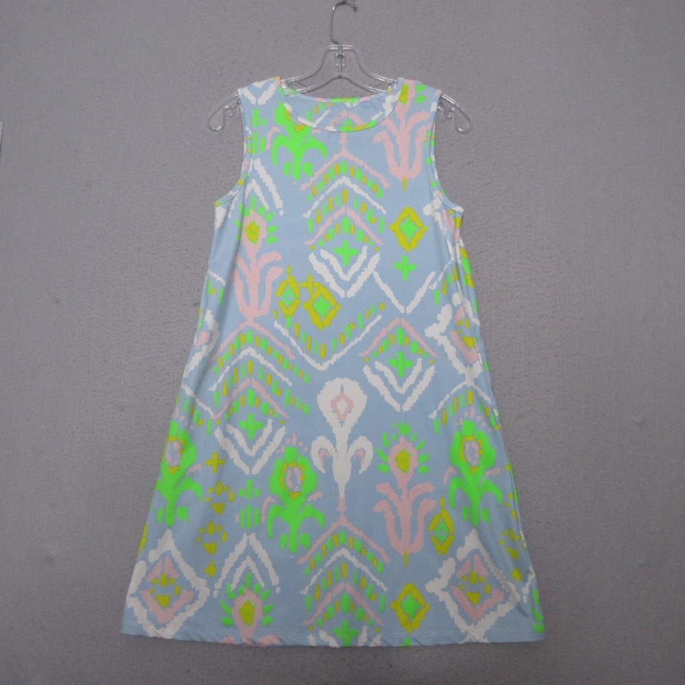 Dudley Stephens Dress‎ XS Pastel Island Ikat Nylon Pockets Shift Outdoor Travel